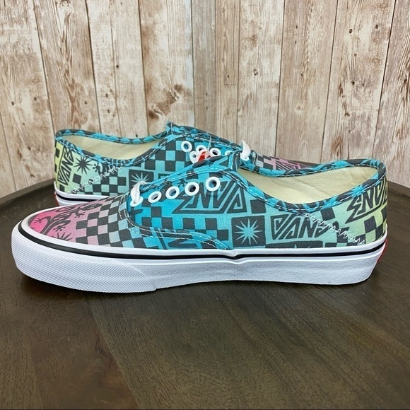 Vans Authentic SF Tribal Check Multicolor Sneaker Size 6 Women - Picture 9 of 12